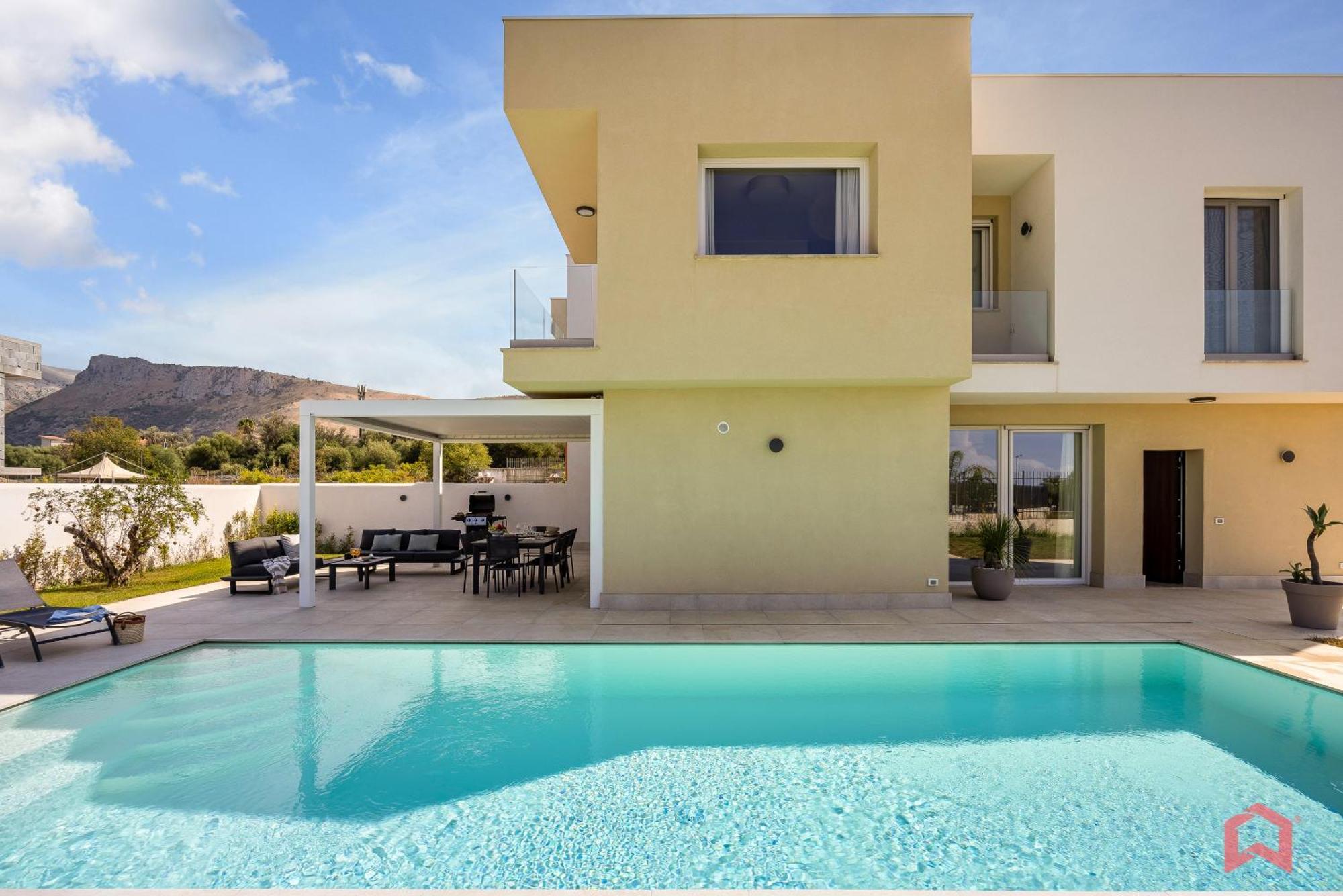 Brand New Villa With Private Heated Pool Terrasini Eksteriør bilde